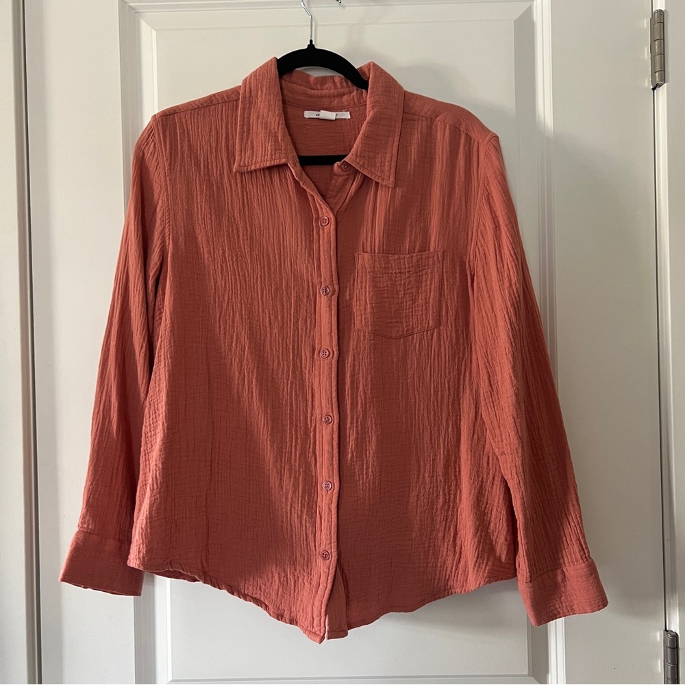 O’Neill Muslin Coral Button-down Blouse
